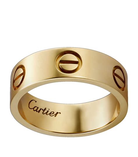 cartier yellow gold ring|cartier love ring 5.5 mm.